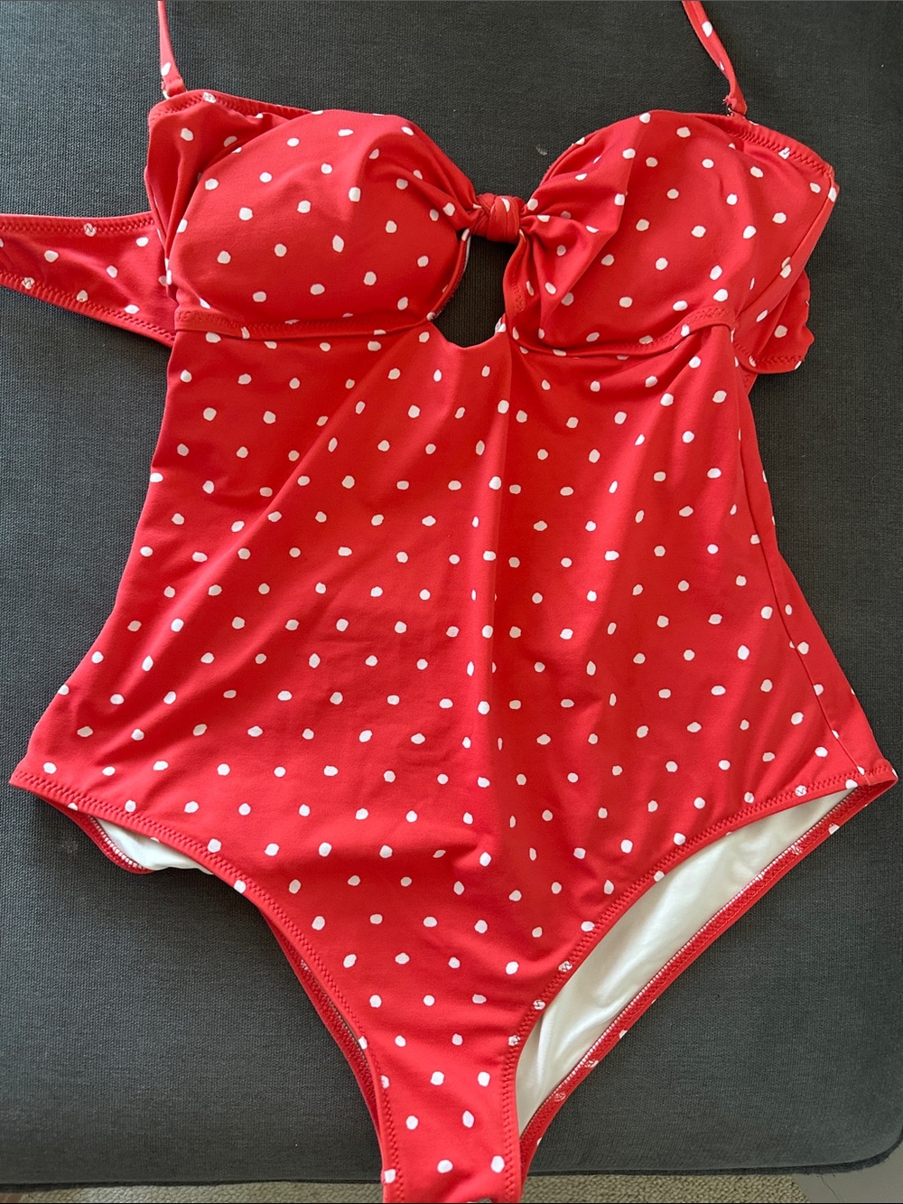 Eberjey Red with White Polka Dot One-Piece Swimsuit